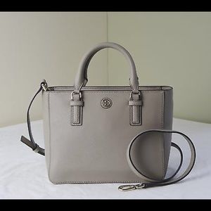 Tory Burch Robinson Saffiano Leather Square Tote